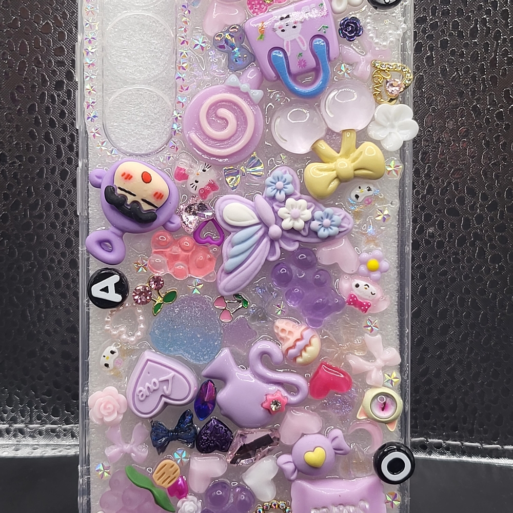Decorative Purple Phone Case Samsung Galaxy S24 Plus